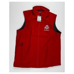 Ohio State Buckeyes Redcoat Red Softshell Vest Full Zip Men's L/G